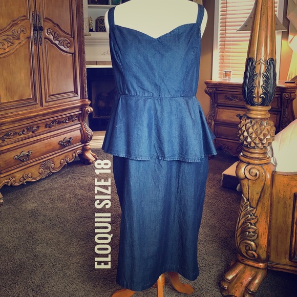 peplum dress size 18